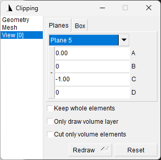 Clipping tool in Gmsh GUI